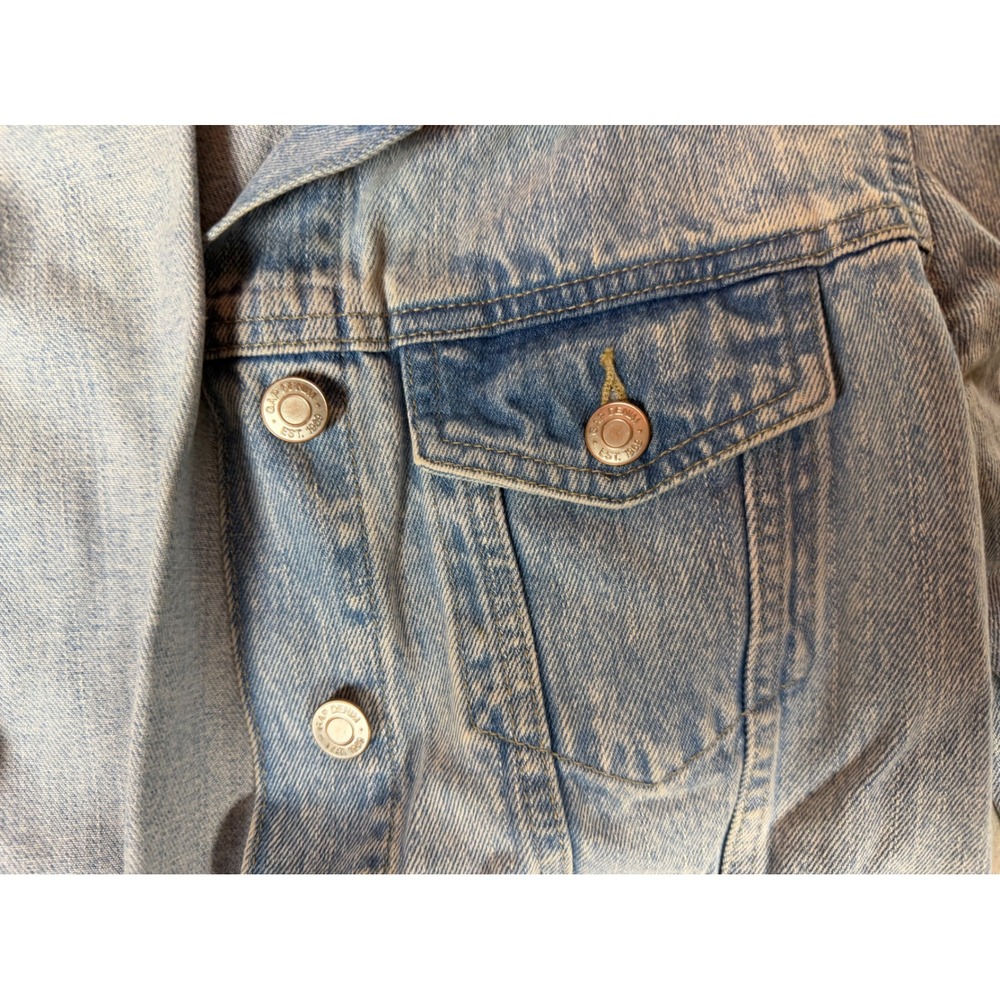 Gap Denim Trucker Jacket Mens Medium Light Wash Blue Jean Button Front Coat